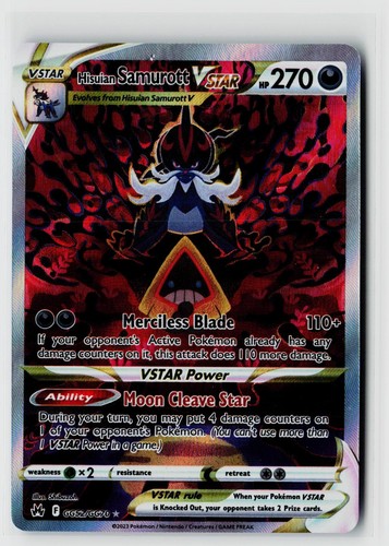 Pokemon Crown Zenith: Galarian Gallery #GG52/GG70 Hisuian Samurott VSTAR