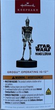 Hallmark 2025 Grogu Operating IG-12 Star Wars Magic Sound Keepsake Ornament -New