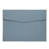 FüR PU Leder A4 Aktenordner, Dokumentenmappe Organizer Stil 4, Blau