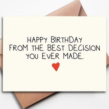 Anniversary Card For Husband, Wife, Funny Happy Card For Husband, Wife, Girlf...