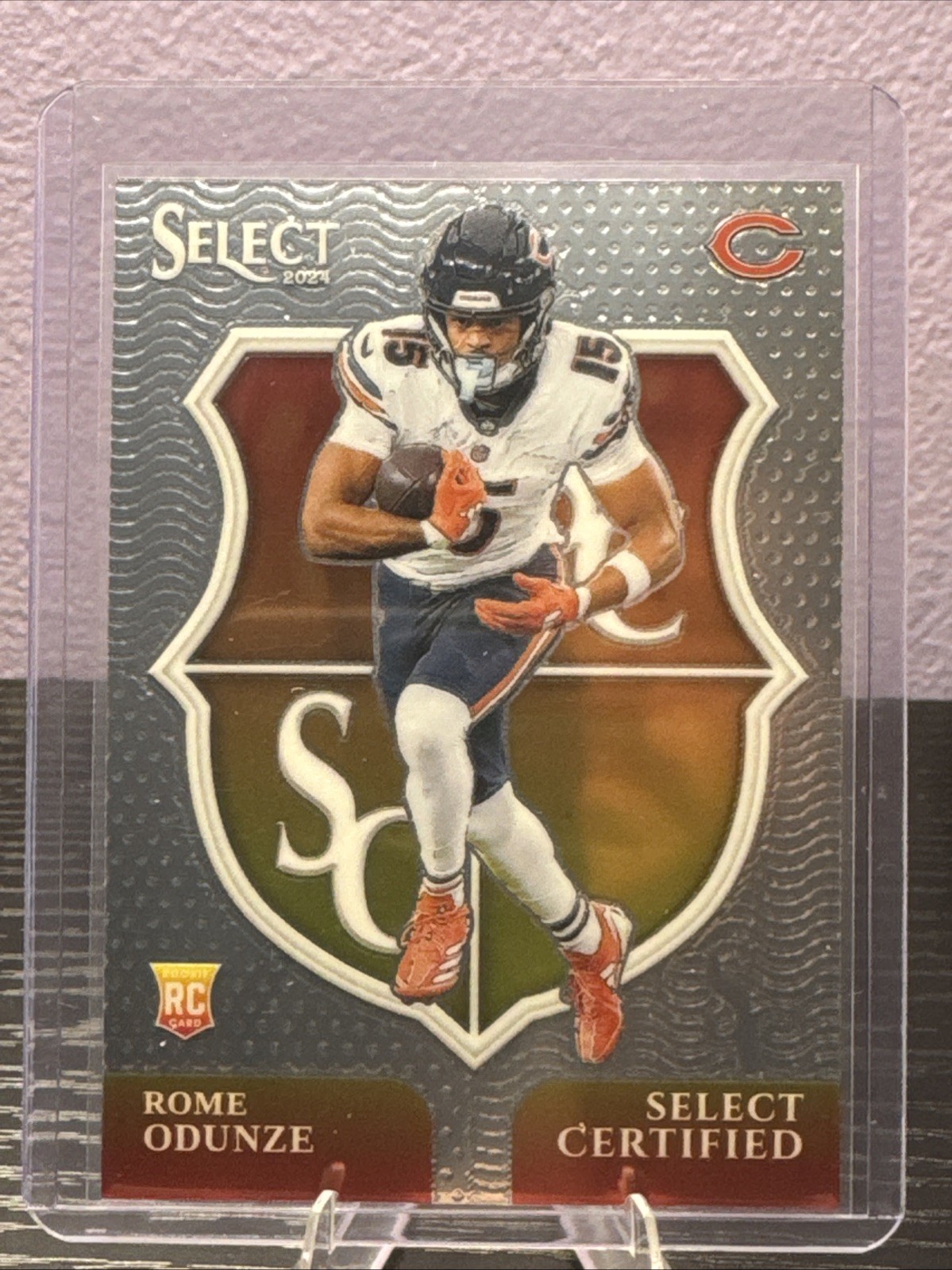 2024 Panini Select - Select Certified Rookies Rome Odunze #10 Silver Prizm (RC)