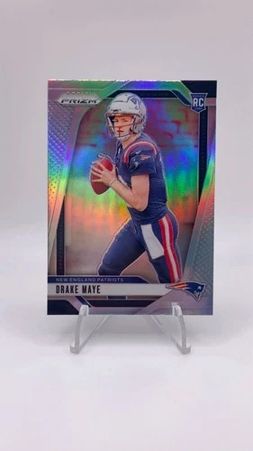 2024 Panini Prizm Drake Maye Silver Rookie Card #329 (RC) Patriots