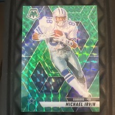 2025 Panini Mosaic Football Michael Irvin Green Mosaic Prizm #187 Dallas Cowboys