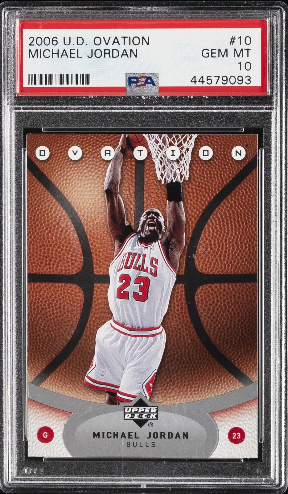 Michael Jordan #10 Basketball Cards 2006 Upper Deck Ovation trading card — raw and PSA graded price guide