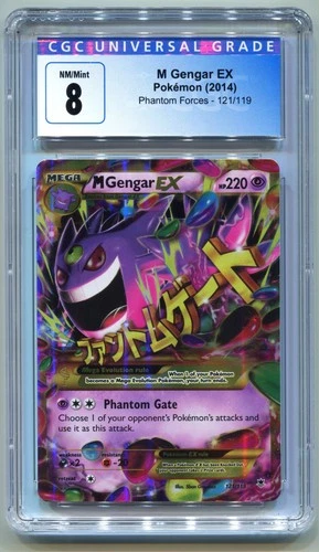 Phantom Forces M Gengar EX (121 Secret Rare) Holo 121/119 XY - CGC 8