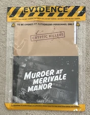 Cryptic Killers Case File Game Murder at Merivale Manor Used Complete 1 Owner!