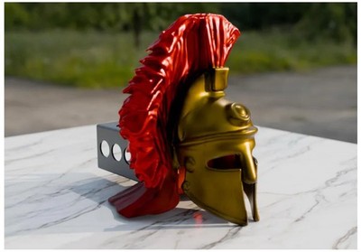 Roman Warrior Helmet Hitch Cover   Hand-Painted 3D Print for 2'' Receivers