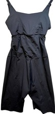 Maidenform Womens One-Piece Mid-Thigh Shapewear Bodysuit Size L Black Solid
