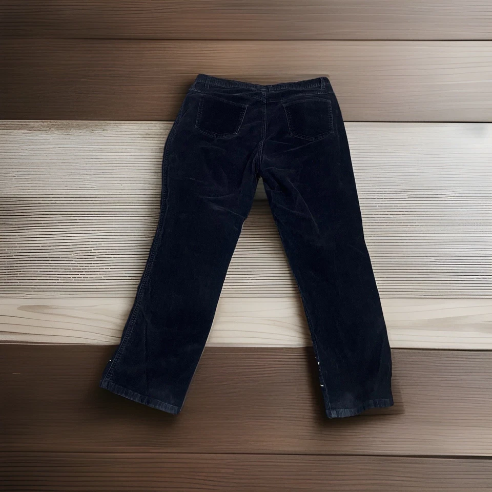 Pantalones de pana vintage Bill Blass Jeans talla 14 azul elástico Foto 2 de 4