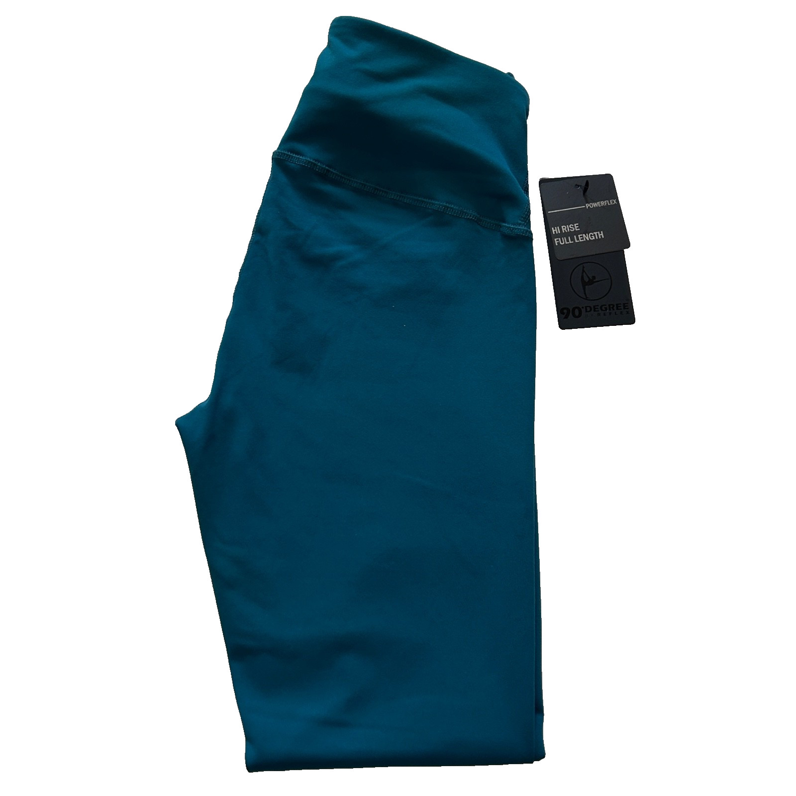 90 Degree By Reflex High Waist Power Flex Tummy Control Leggings Teal Size S