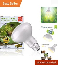 Reptile Heat Bulb Lamp, 1-Pack 100W Daylight Basking Spot, Bearded Dragon/Tur...