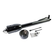 28" Chrome Tilt Manual Style Steering Column with 9 Hole Wheel Adapter