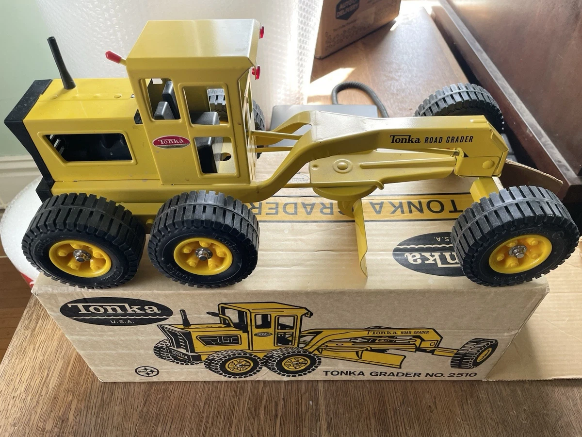 Tonka Yellow Road Grader Vintage Manufacture Diecast Construction