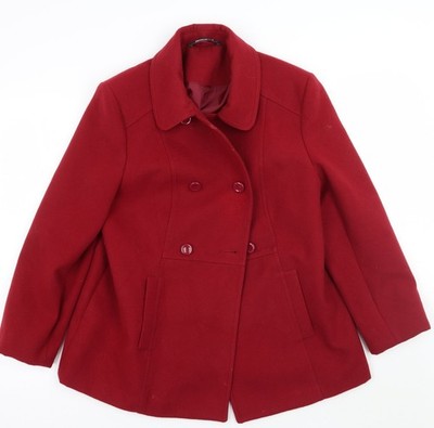 Bonmarché Damen Jacke Mantel rot Größe 12