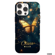 For iPhone 17e 16 15 14 Pro Max Air Personalised Butterfly Design Case Gel Cover