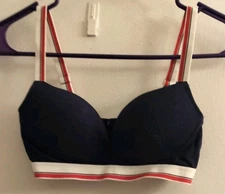 Trillium Triangle Adjustable Strap Bra - Size XS, Red, White & Blue
