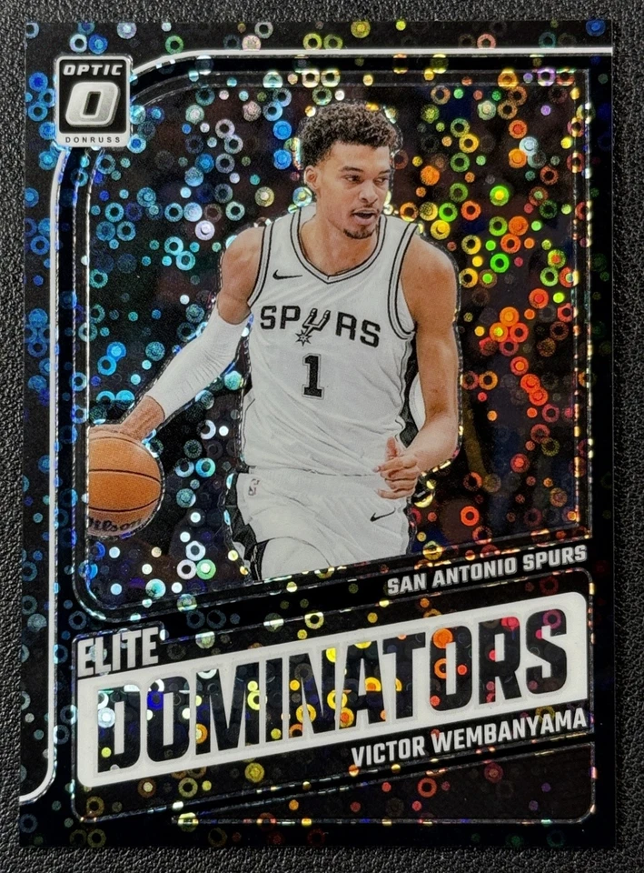 VICTOR WEMBANYAMA 2024-25 DONRUSS OPTIC #8 ELITE DOMINATORS FAST BREAK BLACK 1/1