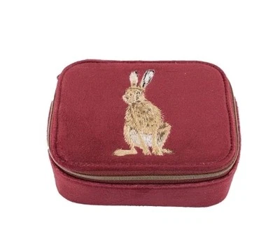 Wrendale Designs "Golden Hour" Hase bestickt Accessoire Etui. Neue Sammlung