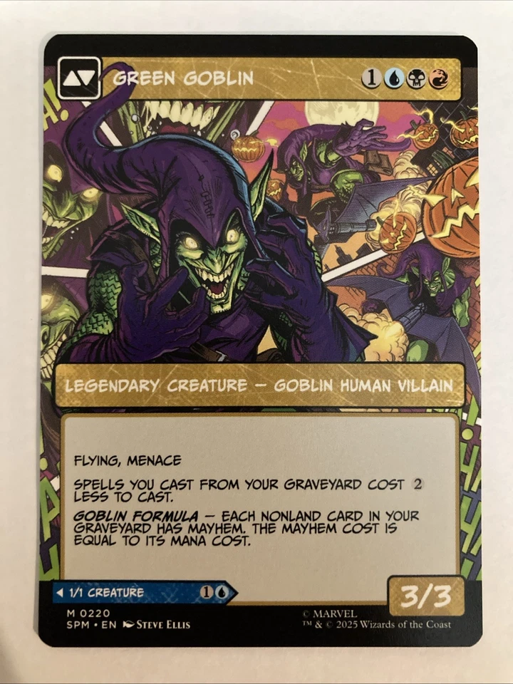 MTG - Norman Osborn Green Goblin  (Borderless)  Marvel's Spider-Man 220 Reg SPM - Image 2 of 2