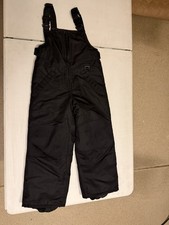 Winter Snow Ski Bib Overalls Youth Size Small 6/7 Black Insulated Cherokee Brand