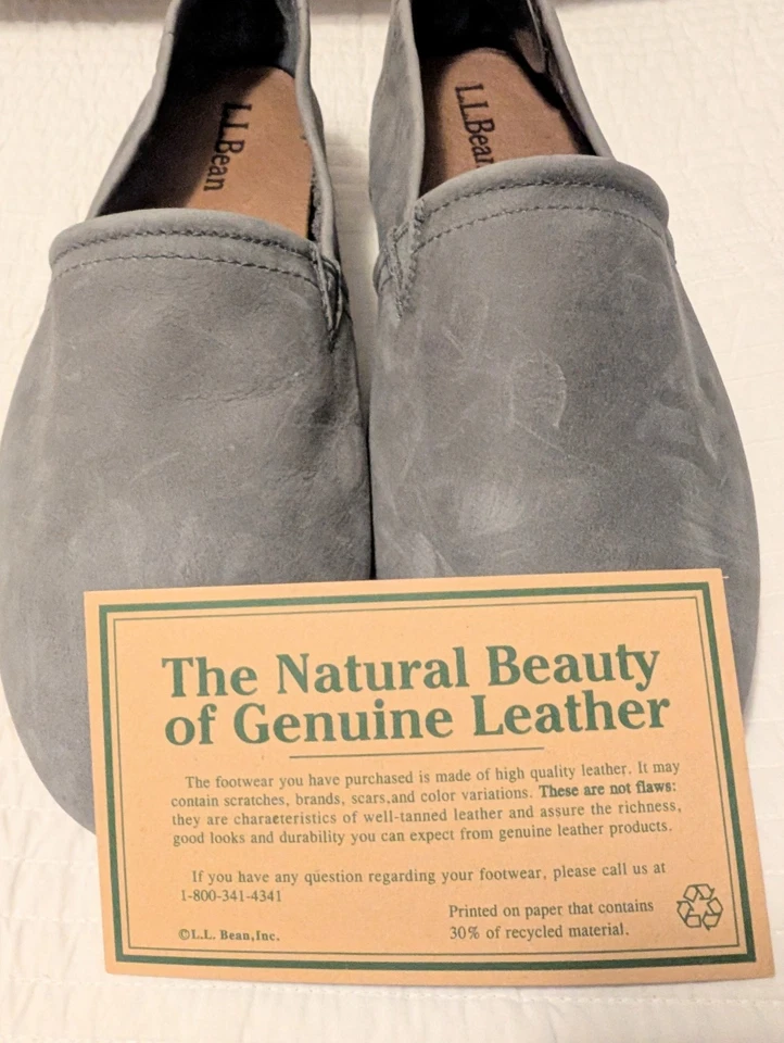 Zapatos sin cordones de cuero LL Bean Lakewashed Sedona Sage talla 9 M (B) nuevos en caja Foto 4 de 4