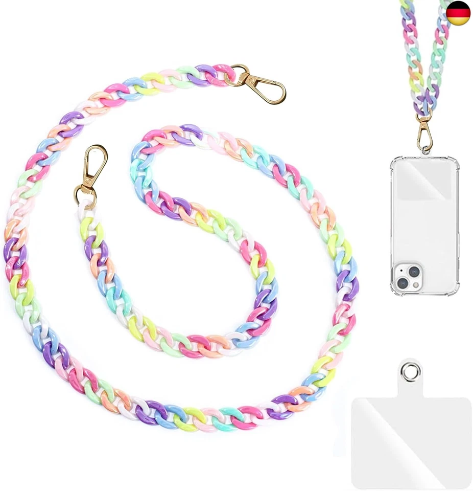 Handykette Bunt mit Handydichtung, Universal Handykette, Stylisches Handyband