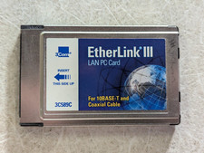 3Com 3C589C EtherLink III LAN PC Card PCMCIA 10BASE-T 10BASE2 No Dongle