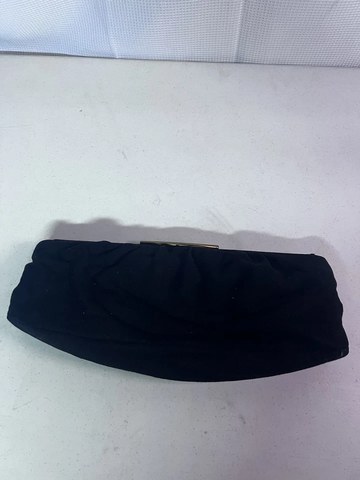 Bolso clutch vintage negro con espejo (herrajes dorados) Foto 2 de 4