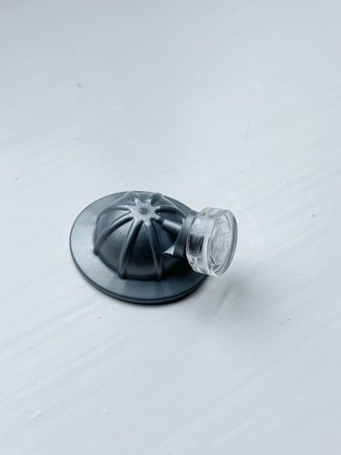 LEGO mini figure headgear - MINING HELMET WITH LAMP Flat Silver 98289. - Picture 2 of 7