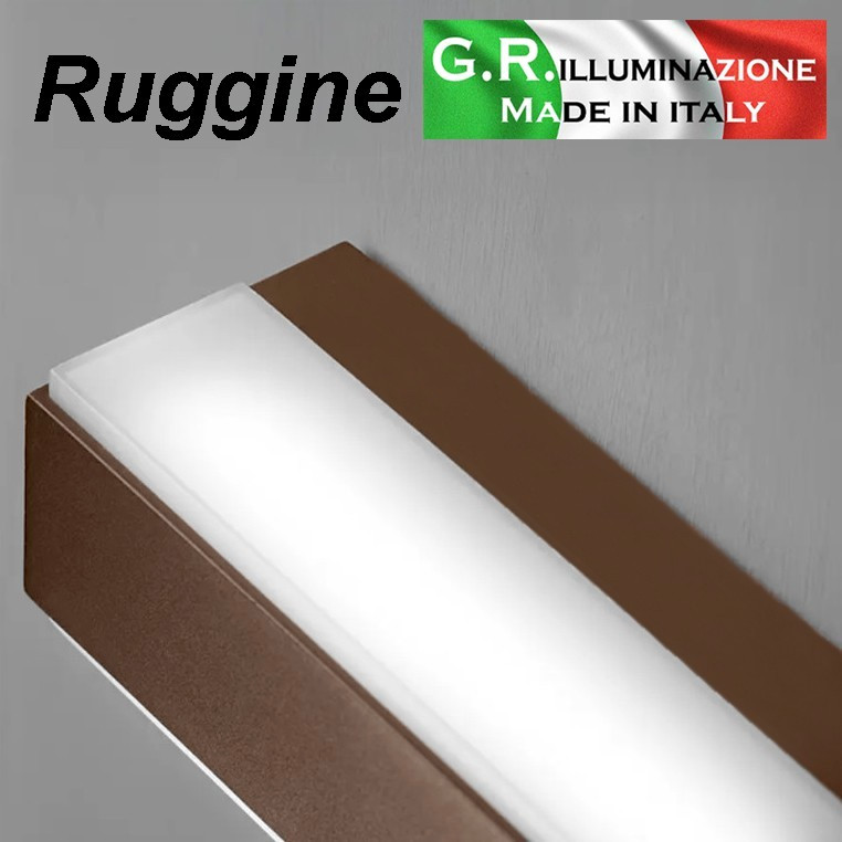 Applique LED moderna Ruggine biemissione Lampada da parete interno esterno VIEW