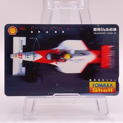 Ayrton Senna da Silva HONDA F1 Japanese Telephone Card used rare vintage C80 #5