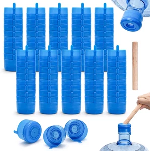 100 Pack Water Bottle Caps, 55Mm 3&5 Gallon Non Spill Water Jug Caps, Replacemen - Picture 1 of 12