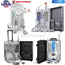 Portable Dental Mobile Delivery Unit Suction Air Compressor Curing Light Scaler