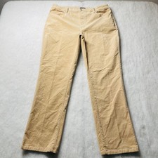 Vintage Y2K Chaps Est 1978 Womens Beige Straight Leg Corduroy Dress Pants Sz 16