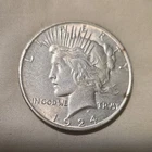 1924 Peace Silver Dollar $1 US Coin, Philadelphia Mint (Business Strike)