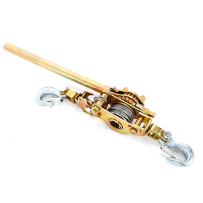 4400LB 2 Ton Hand Lever Block Chain Hoist Ratchet Type Puller Come Along Cable