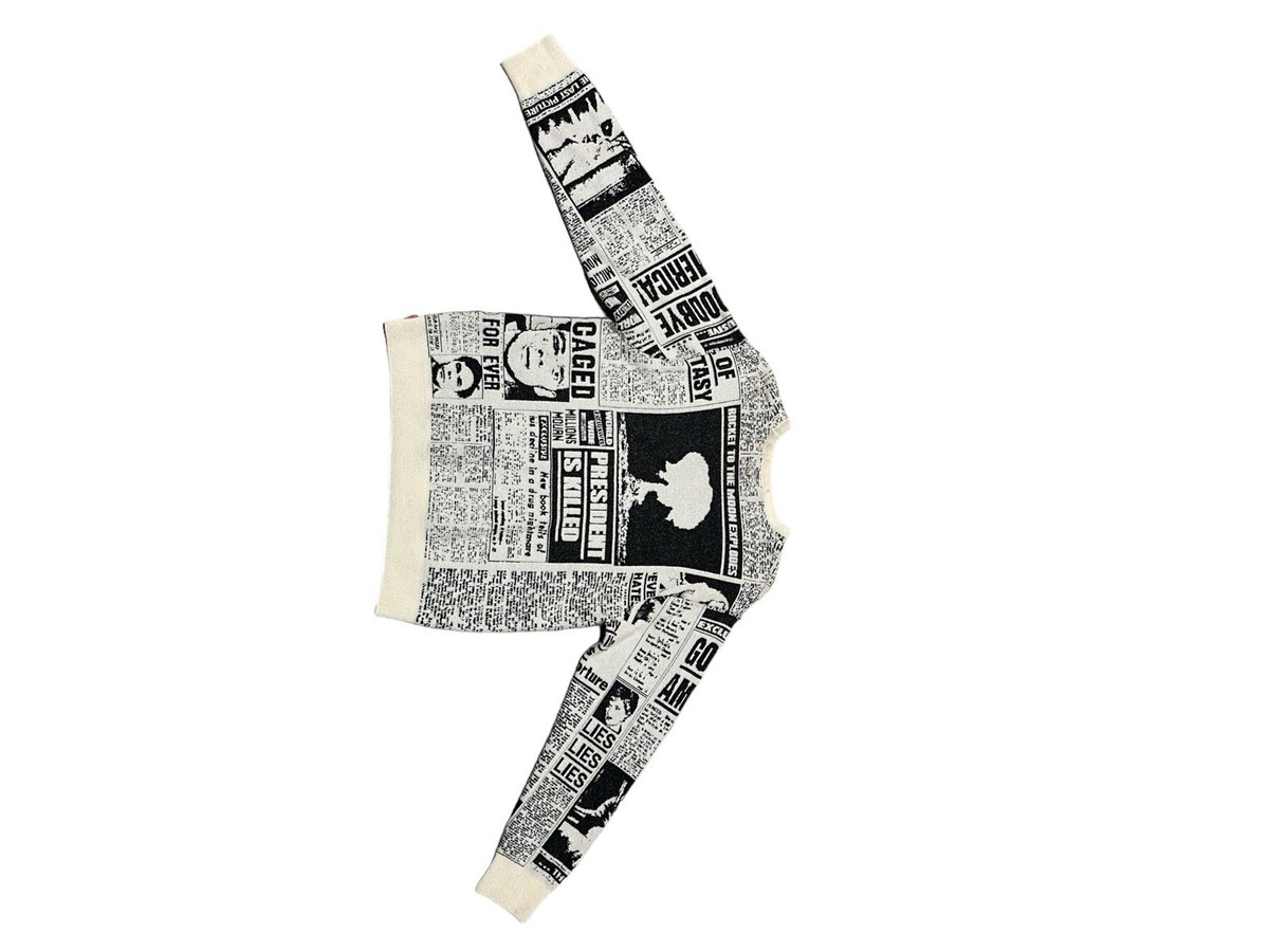 新品 シュプリーム Newsprint Sweater XL 【公式通販】