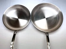 Set of 2 Stainless Steel Viking Fry Pans New, 10" & 12", 3-Ply New