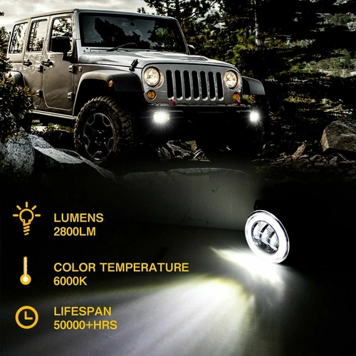 Green Halo LED Headlights+Fog Lights for 2018-2025 Jeep Wrangler JL Gladiator JT - Bild 15 von 24