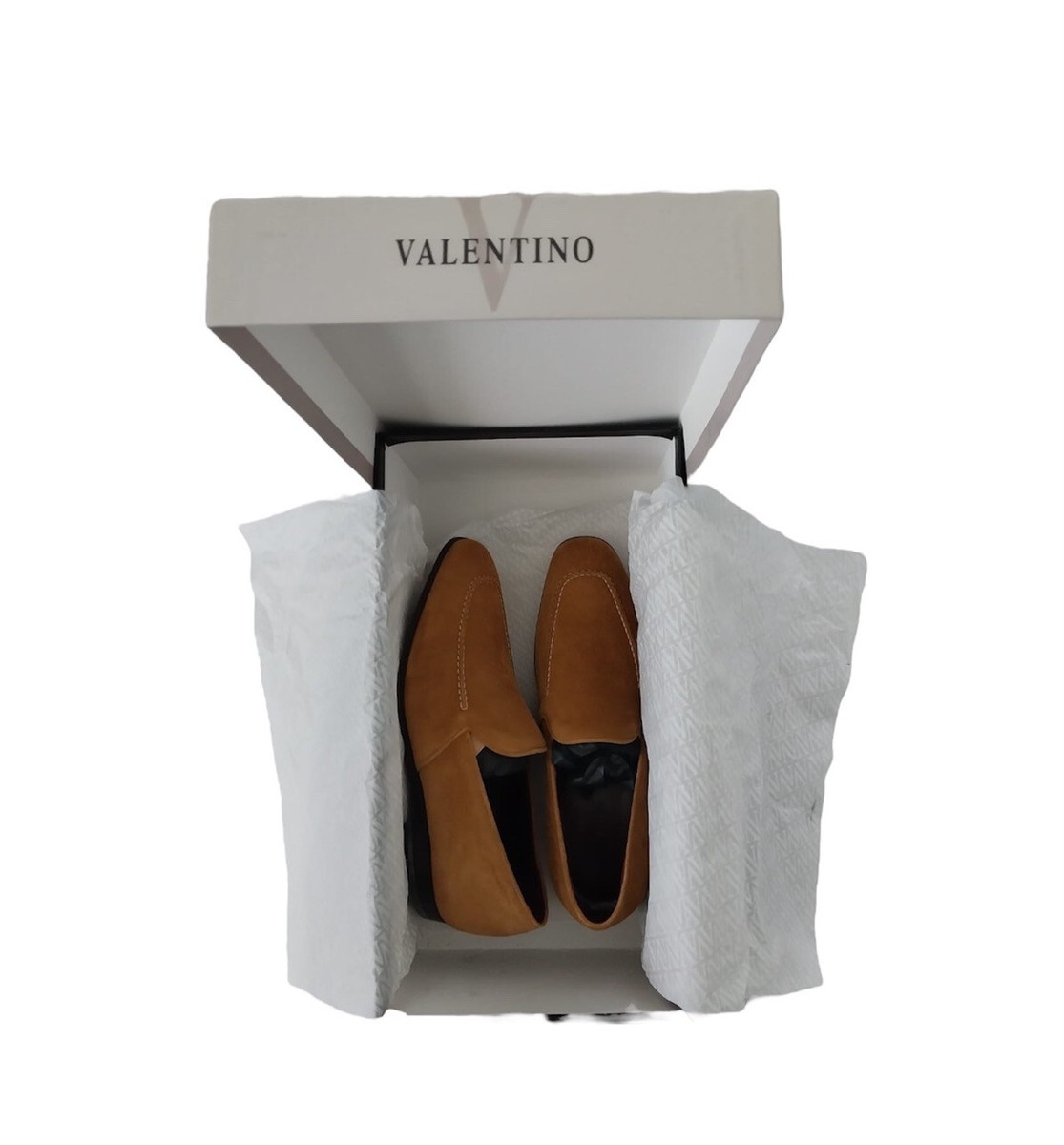 Beige Mustard Caramel Valentino Men’s Suede Dress Shoes EU Size 39 Valentino Garavani Men main image 4