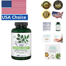 Doctor-Formulated Vitanica Adrenal Support: 180  Capsules for Stress Relief