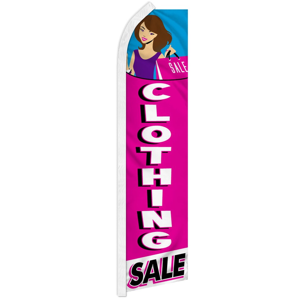 Clothing Sale Advertising Swooper Feather Flutter Flag Clothes Sale