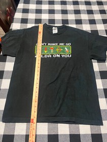 Vintage Legend of Zelda Don't Make Me Go Zelda On You Mens Medium Shirt NES