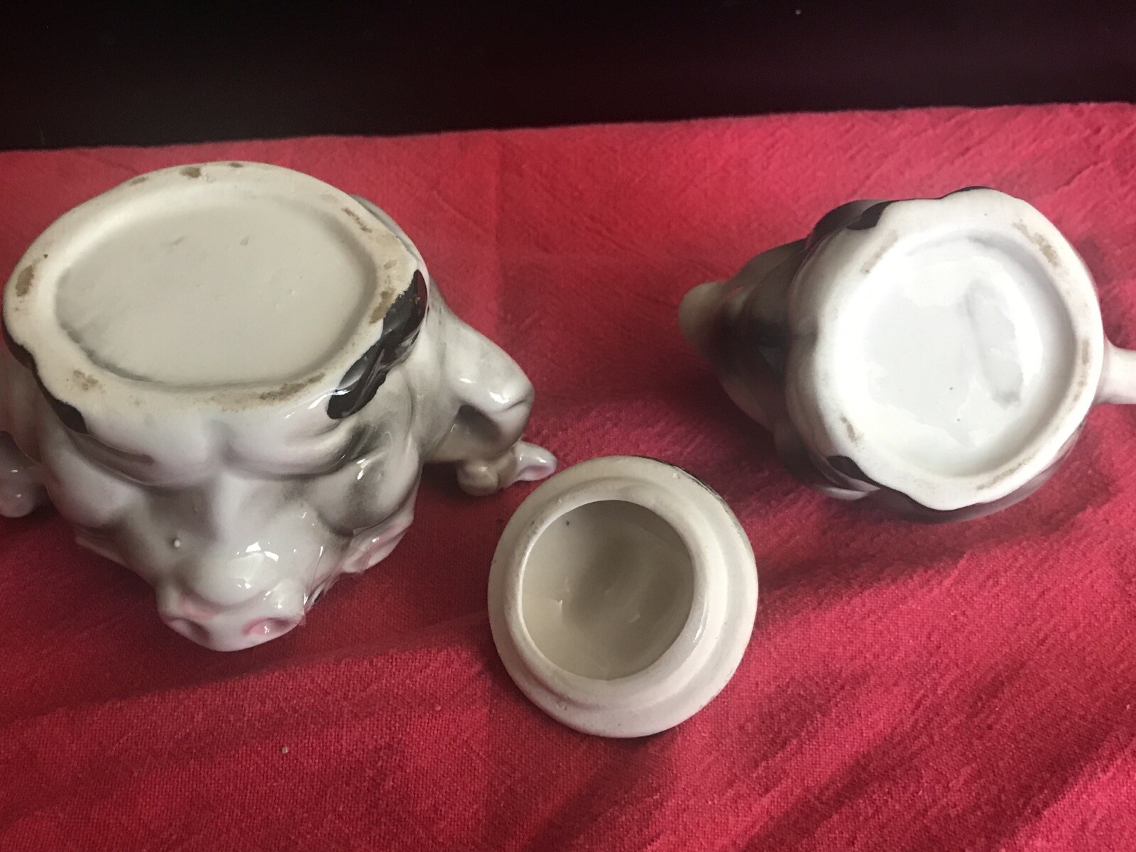 Vintage Cow Creamer And Sugar Bowl Set eBay