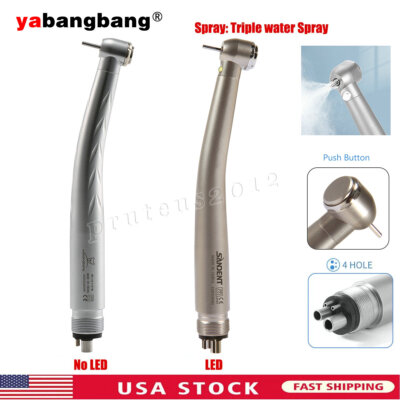 Dental LED E-generator High Speed Handpiece 4-Hole Torque Head Turbine Fit NSK