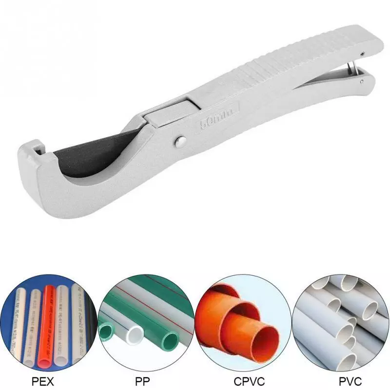 Ratchet Action 50mm Plastic Pipe Cutter Plumbing Tool PVC Water