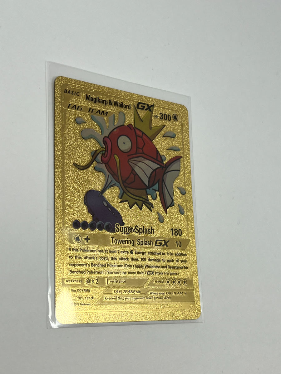 Magikarp & Wailord GX Gold Foil Pokemon Card 161/181 PACK FRESH