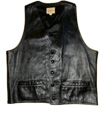 Vintage Gibson Soft Genuine Leather Vest Sz 40