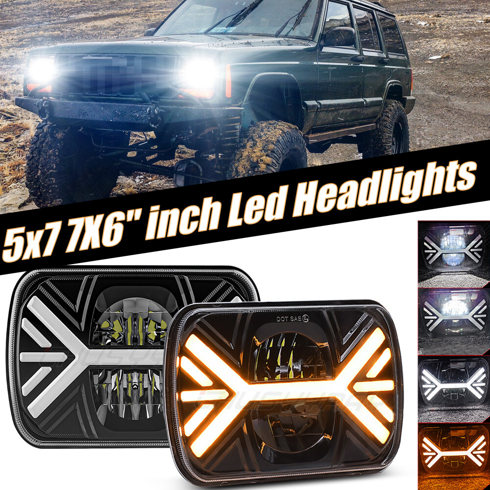 Find For Jeep Cherokee XJ 1984-2001 Pair 5x7 7x6" LED Headlights Sealed High/Low DRL In Hebron - Foto 10
