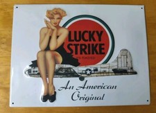 Lucky Strike Vintage Blechschild An American Original ca. 38x29 cm
